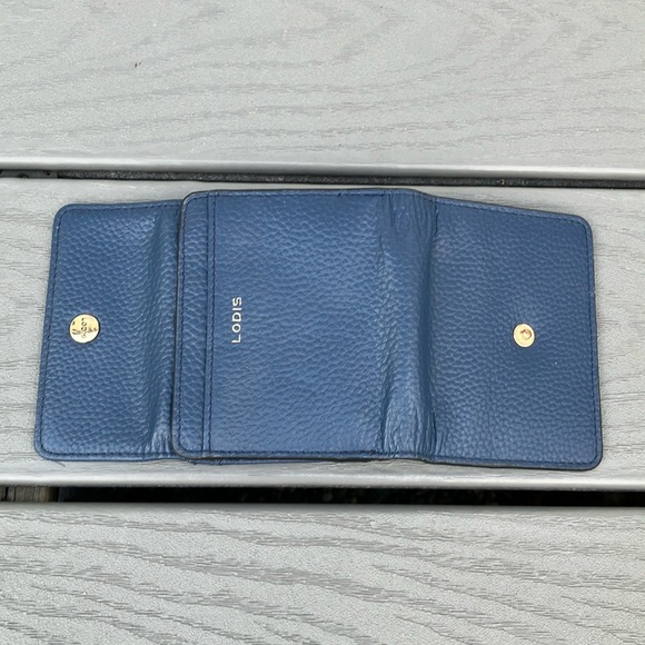 Lodis Women’s Leather Tři-fold Wallet Blue - Picture 4 of 10
